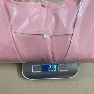Detailed weight measurement showing 239g for this casual pink women's blazer jacket