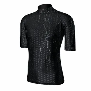 Kurzärmliges Rashguard-Oberteil für Herren, schnelltrocknender Sonnenschutz