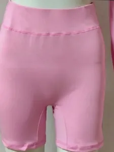 Short de yoga rose à taille haute pour femmes vêtement de sport respirant et séchage rapide