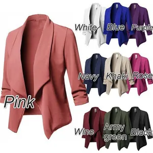 Selection of slim fit casual blazers for women available in multiple vibrant colors