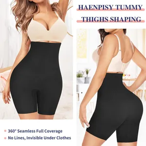 High-waisted black tummy control shapewear with seamless 360-degree full coverage