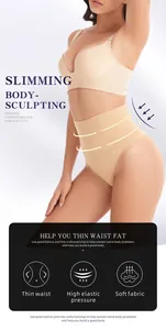 Detailansicht der formgebenden Tanga mit hoher Taille, Bauchkontrolle und Body-Shaping-Effekt