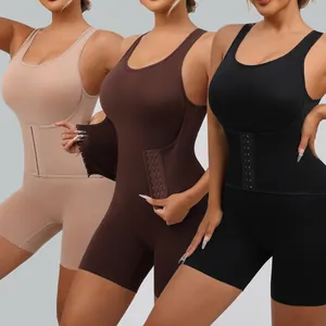 Women Seamless Shapewear Bodysuit Tummy Control Waist Trainer Open Back Jumpsuit Butt Lifter Body Shaper Shaperwear For Women