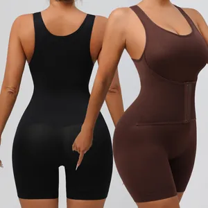 Full body shaper for women featuring tummy control hooks and seamless U-back design