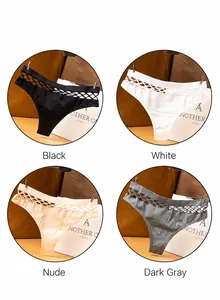 Multi-color fishnet hollow-out seamless thongs for women's fitness and athletic wear