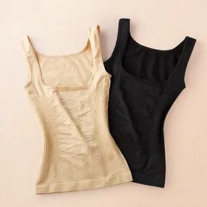 Women Seamless Shapewear Vest Nylon Tummy Control Push Up Top Postpartum High Waist Body Shaper Slimming Undershirt