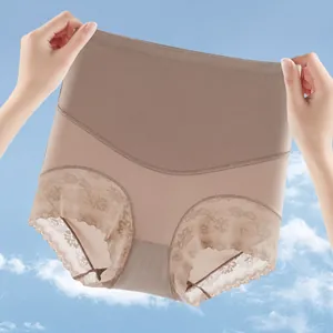 Women High Waist Lace Shapewear Panties Tummy Control Hip Lifting Breathable Seamless Body Shaper Underwear Slimming Control Knickers