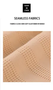 Macro view of the breathable seamless fabric texture for tummy control shapewear panties