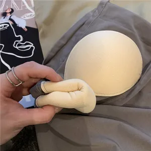 Close-up detail showing the flexible and breathable soft bra pad of a seamless camisole