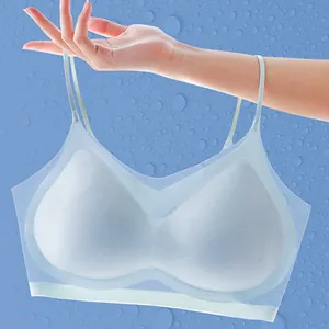Reggiseno Senza Cuciture Donna Senza Ferretto Sottile Traspirante Canotta per Estate Senza Imbottitura Comodo Lingerie Top