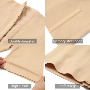 High-waisted seamless tummy control shapewear with hook-and-eye closure