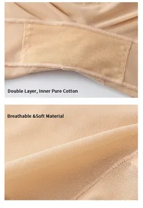 Close-up detail of the breathable mesh fabric and the double-layer pure cotton inner lining