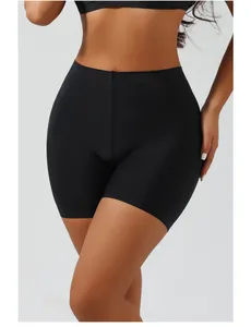High-stretch seamless mid-waist shaping shorts for tummy control and butt lifting effect