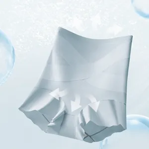 High waist ice silk seamless tummy control panties breathable cooling shapewear