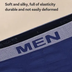 Close-up of men's seamless breathable boxers with elastic waistband
