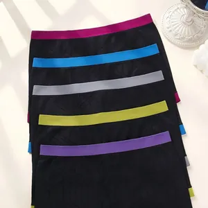 Set van 5 naadloze yoga damesshorts met hoge taille en kleurrijke taillebanden