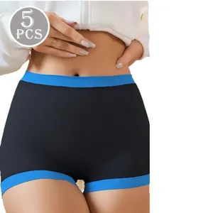 Set van 5 damesboxershorts met hoge taille voor fitness yoga en dagelijks comfort