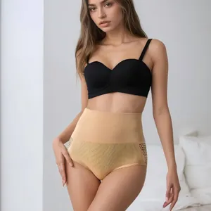 Bragas reductoras sin costuras de talle alto con diseño de panal transpirable