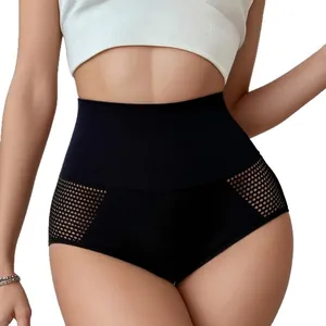 Bragas reductoras de talle alto sin costuras para mujer con malla de nido de abeja