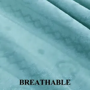 Close-up view of breathable light blue fabric for women's seamless underwear.