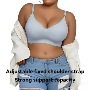 Macro view of seamless light blue push-up bra with adjustable straps for strong support