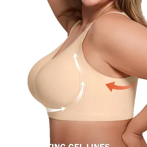 Seamless wire-free push-up bra for women providing full coverage and support