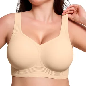 Dames Draadloze Jelly Bh Grote Maten Naadloos Comfortabele Bh Zonder Beugel Elastisch Dagelijkse Lingerie Top