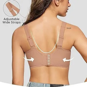 Comfortable wireless plus size bra with adjustable wide straps and back support for daily wear.