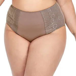 Détail d'une culotte grande taille pour femme avec dentelle élégante sur les côtés.