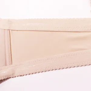 Detail view of seamless nude bra wing featuring anti-slip silicone strips for secure fit.