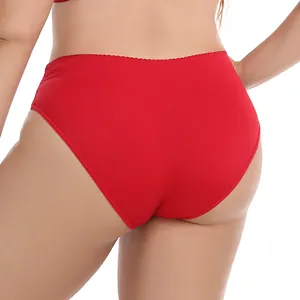 Women Plus Size Sexy Lace Panties Hollow Floral Semi Transparent Low Waist Crisscross Straps Breathable Briefs