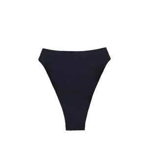 Sexy black seamless thong underwear with clear transparent invisible straps for women
