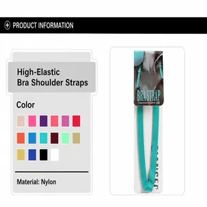 Detail view of 1.2cm candy-colored polyester bra straps with multi-color palette