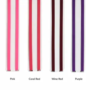 Detail view of 1.2cm adjustable candy color bra shoulder straps in multiple vibrant shades
