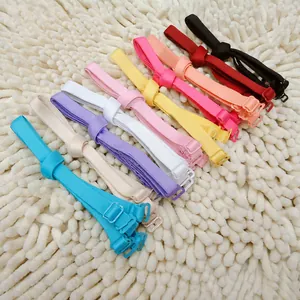 Adjustable Candy Color Bra Straps For Women Elastic Polyester Shoulder Straps Replacement Lingerie Accessories