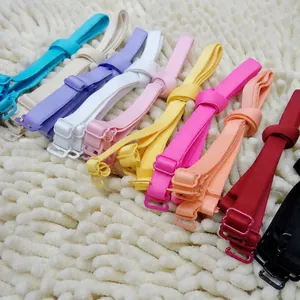 Adjustable candy color fabric bra straps in multiple vibrant colors for lingerie