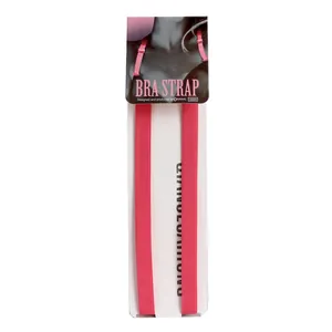 Adjustable 1.2cm candy-colored bra shoulder straps in vibrant pink elastic fabric