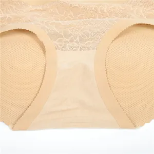 Lace padded panties for women, butt lifter shapewear with breathable mesh detail