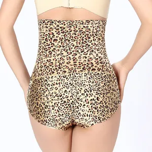 Nahtlose Miederhose mit hoher Taille und Leopardenmuster zur Formung der Figur