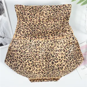 Nahtlose Damen-Miederslip mit Leopardenmuster und hoher Taille für einen Push-up-Effekt