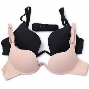 Women's Deep U Low Cut Backless Bra Seamless Push Up Underwire Lingerie For Evening Dress Wedding Party Adjustable Straps Sexy Seamless Bra
