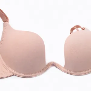 Seamless nude U-plunge push-up bra for women's low-cut and backless evening dresses