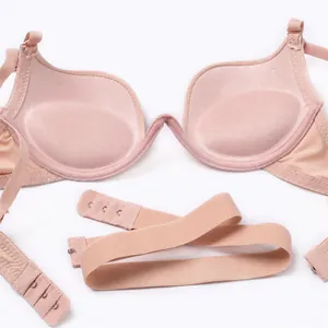 Nude U-shaped low back seamless push up bra with convertible straps for backless dresses