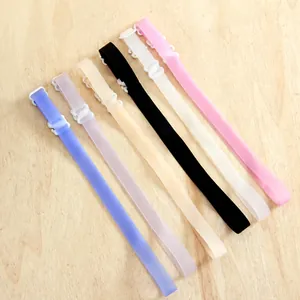 Women Invisible Silicone Bra Straps 1.0cm Width Adjustable Transparent Replacement Underwear Double Shoulder Straps Summer Accessory