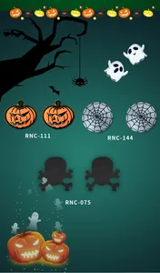 Festliche Halloween-Brustaufkleber mit Kürbis-, Spinnennetz- und Totenkopfmotiven