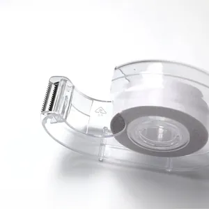 Invisible double-sided body tape in transparent dispenser for clothing fixation and fashion