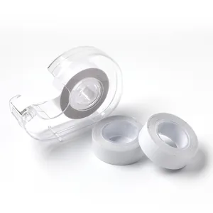 Invisible double-sided fashion tape set with clear dispenser for clothing security