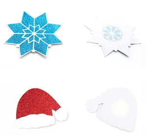 Detailansicht der Vorder- und Rückseite von glitzernden Schneeflocken-Brustwarzen-Pads
