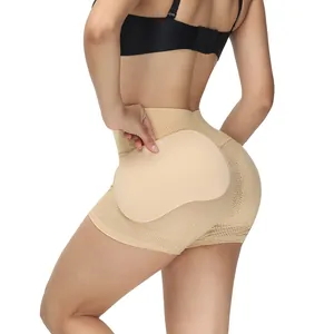 High waist tummy control hip lifter shapewear with removable padded inserts for women