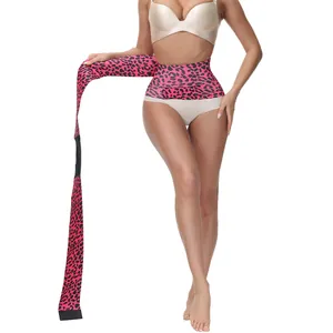 Pink leopard print waist trainer wrap for women sweat belt for fitness and shaping